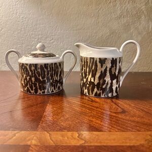 Nick & Nora Jungle Jim Sugar Bowl and Creamer
